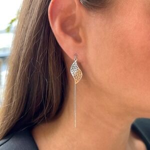 Leaf threader earrings - Sterling silver 925 NEW!!!